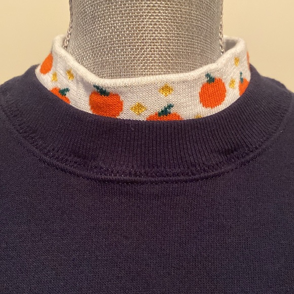 Fall Patchwork Scarecrow, Pumpkins, Halloween Theme Sweatshirt Pullover XL - Picture 5 of 13